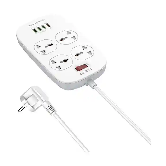LDNIO SC4407 Power Socket 4 USB Charger with 3 Pin 4 Port Power Extension Cord